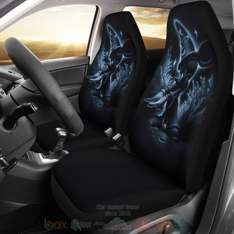 HOT Disney Mickey Mouse Art in Black theme Car Seat Cover 6