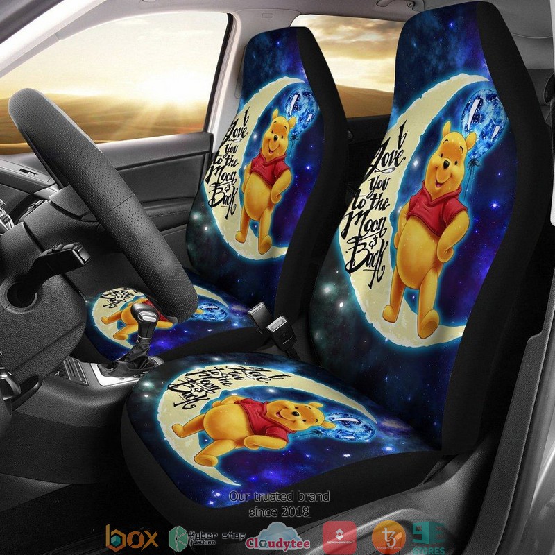 BEST Disney Pooh Cute Art Car Seat Covers 9