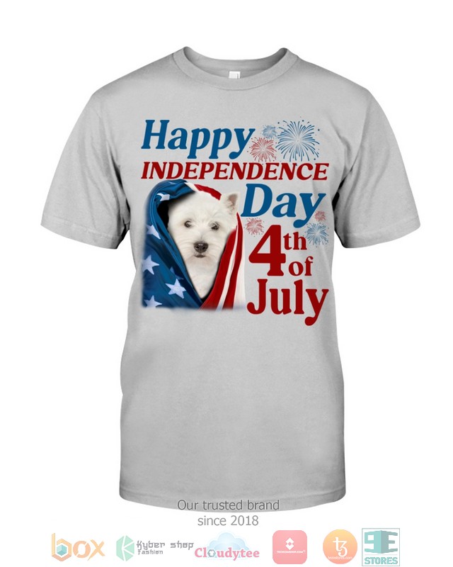 NEW West Highland White Terrier Happy Independence Day 4th Of July Hoodie, Shirt 46