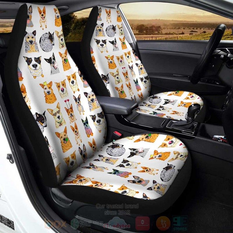 Alternative view of HOT Dog Australian Cattle Lovely Dog 3D Seat Car Cover
