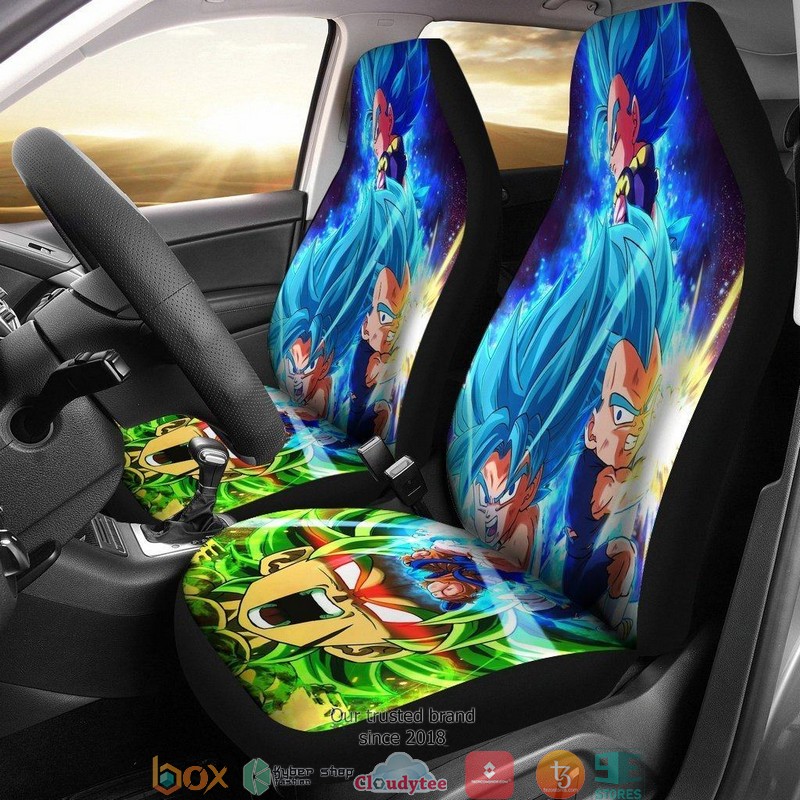 BEST Dragon Ball Anime Goku Vs Vegeta Gogeta Vs Broly Chibi Car Seat Covers 8