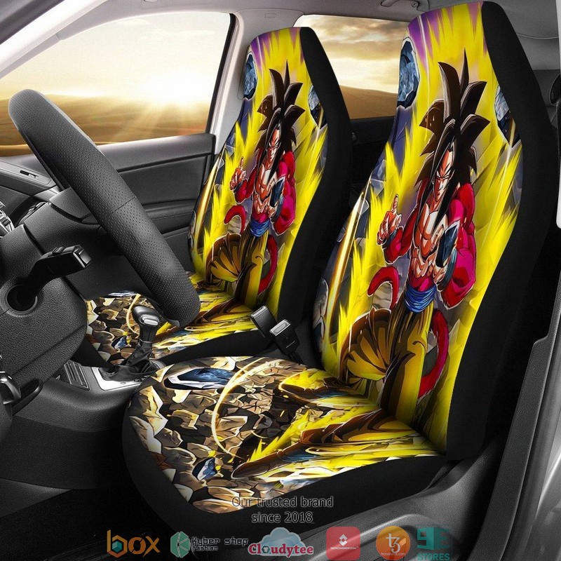 BEST Dragon Ball Anime Goku Yellow Power Up Car Seat Covers 8