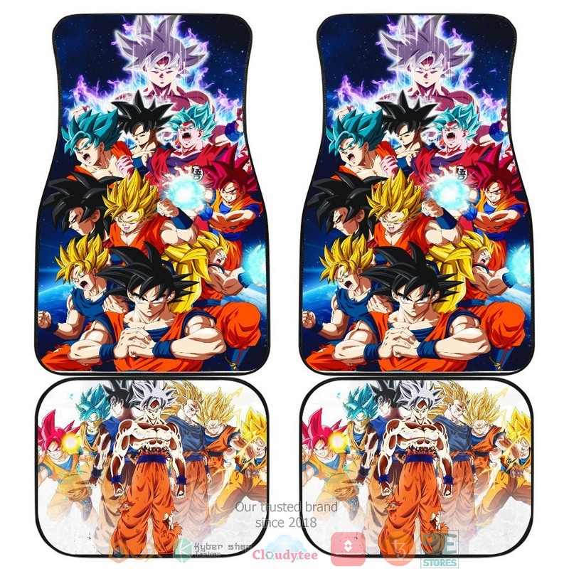 BEST Dragon Ball Goku All Transformations Dragon Ball Car Floor Mats 1