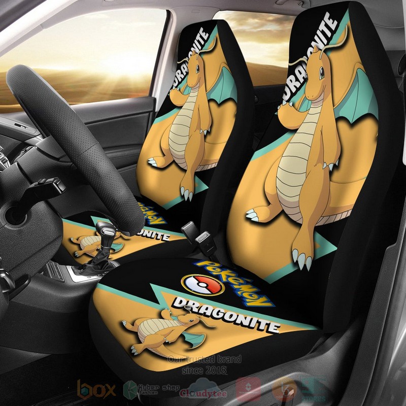 HOT Dragonite Anime Pokemon 3D Seat Car Cover 8