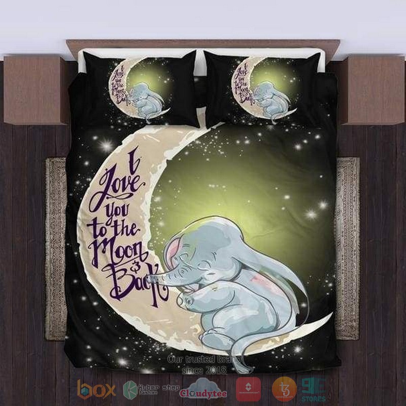 NEW Elephant I love you to the moon & back Bedding Set 9