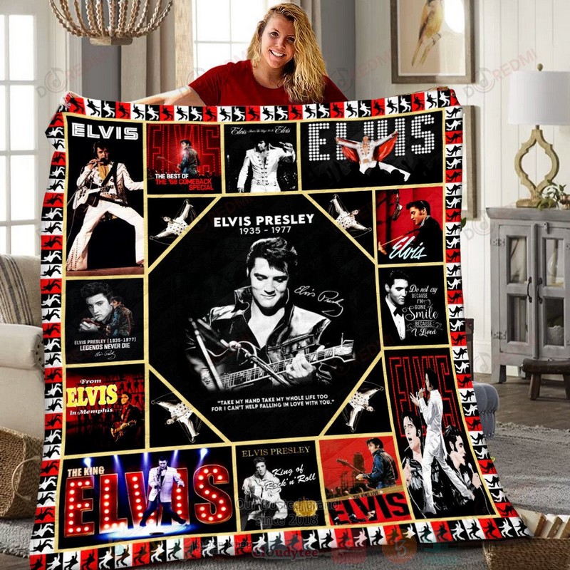 HOT Elvis Presley 1935-1977 Albums Luxury Quilt 8