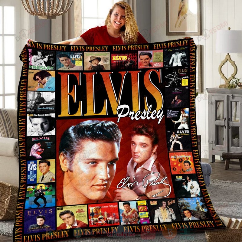 HOT Elvis Presley Albums Luxury Quilt 9