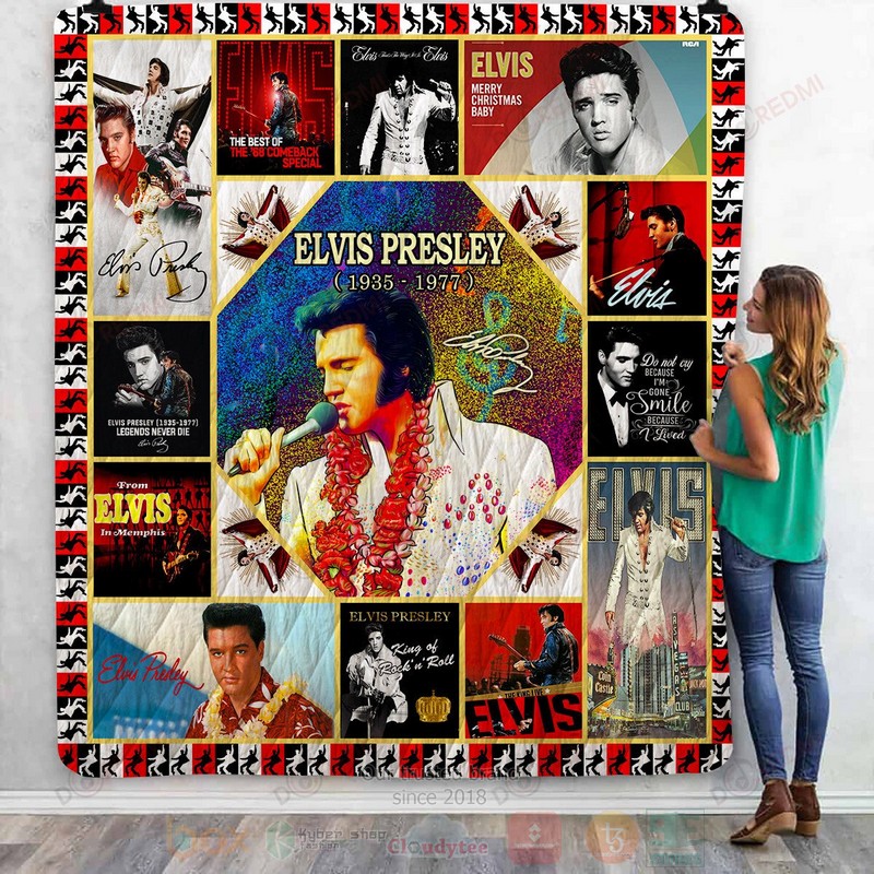 HOT Elvis Presley Love Songs Luxury Quilt 3
