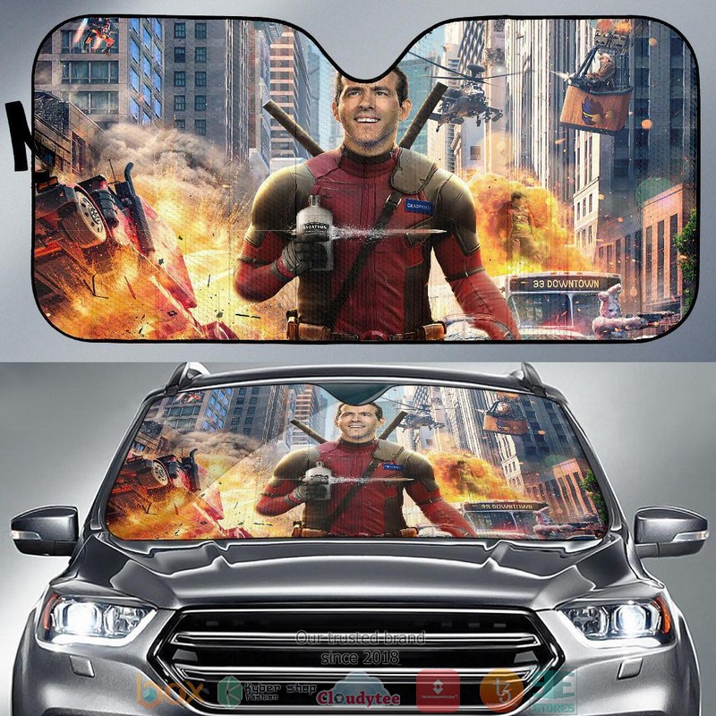 BEST Free Guy Deadpool Movie 3D Car Sunshades 6