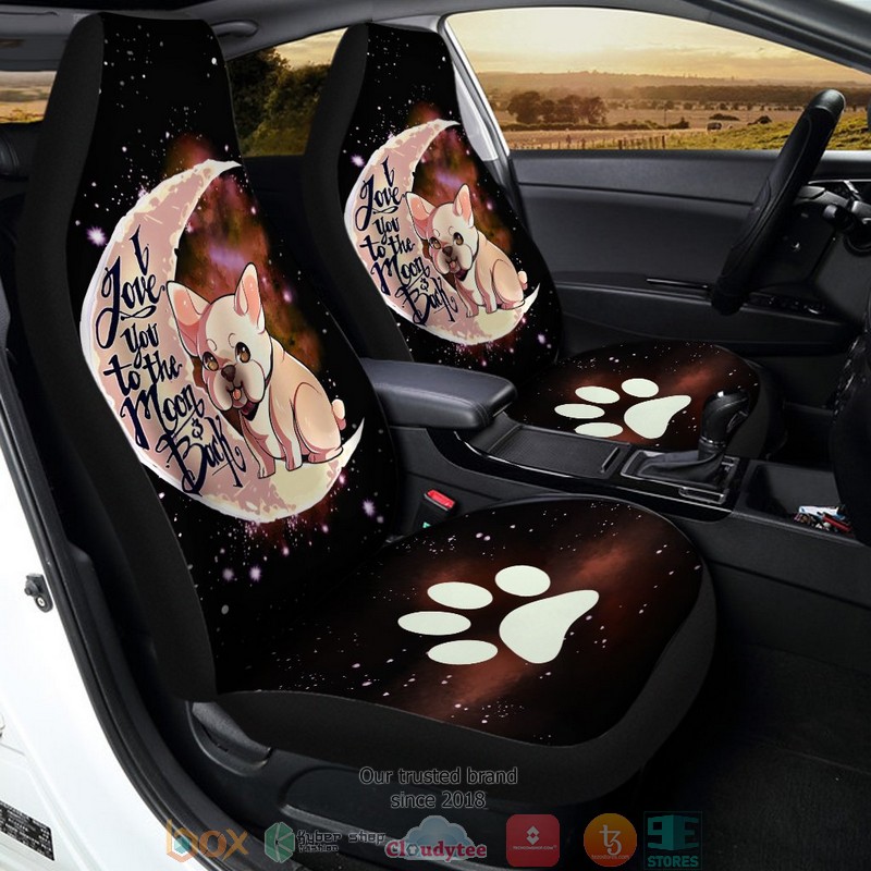 BEST French Bulldog I Love You To The Moon and Back Cute Car Seat Cover 14