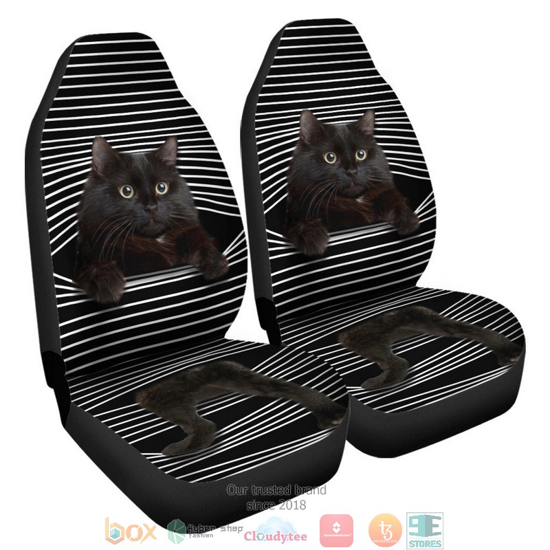 BEST Funny Black Cat Black Cat Cat Lovers Car Seat Cover 7