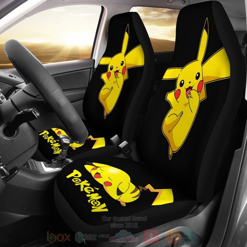 HOT Funny Pikachu Pokemon Anime Car Seat Cover 11