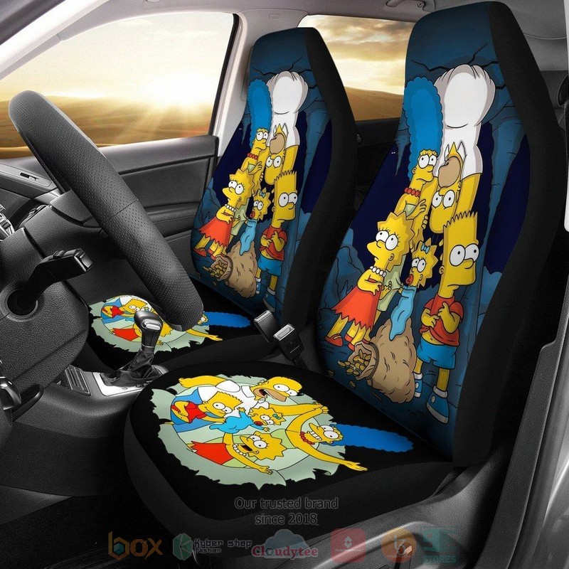 BEST Funny The Simpson Family Car Seat Covers 9