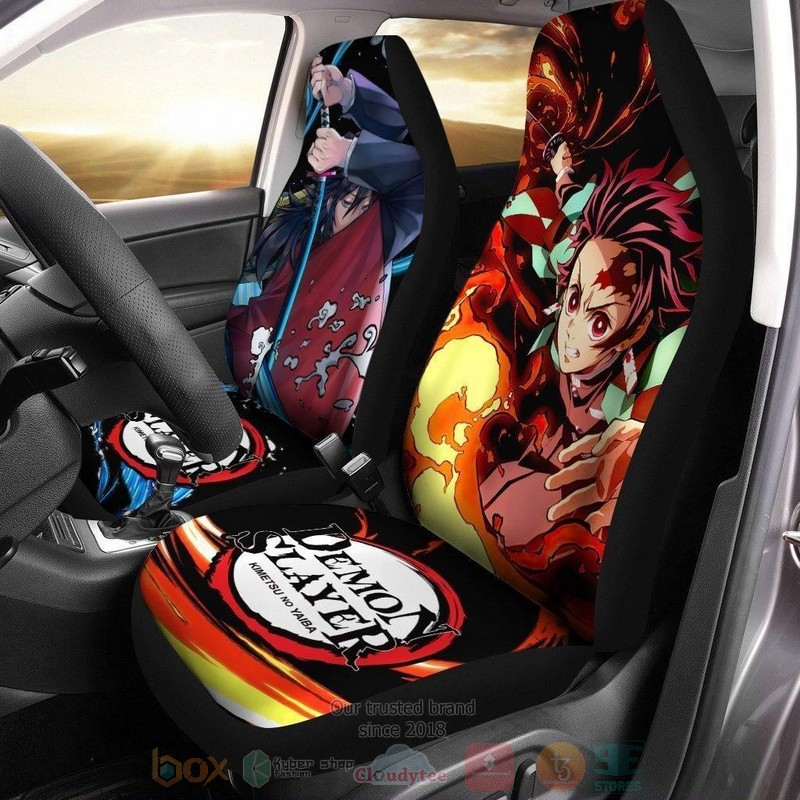 BEST Giyuu And Tanjiro Demon Slayer Anime Car Seat Covers 7
