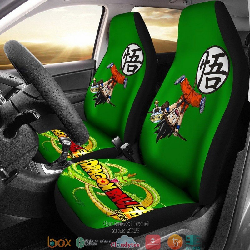 BEST Gohan With Dragon Green Car Seat Covers 8