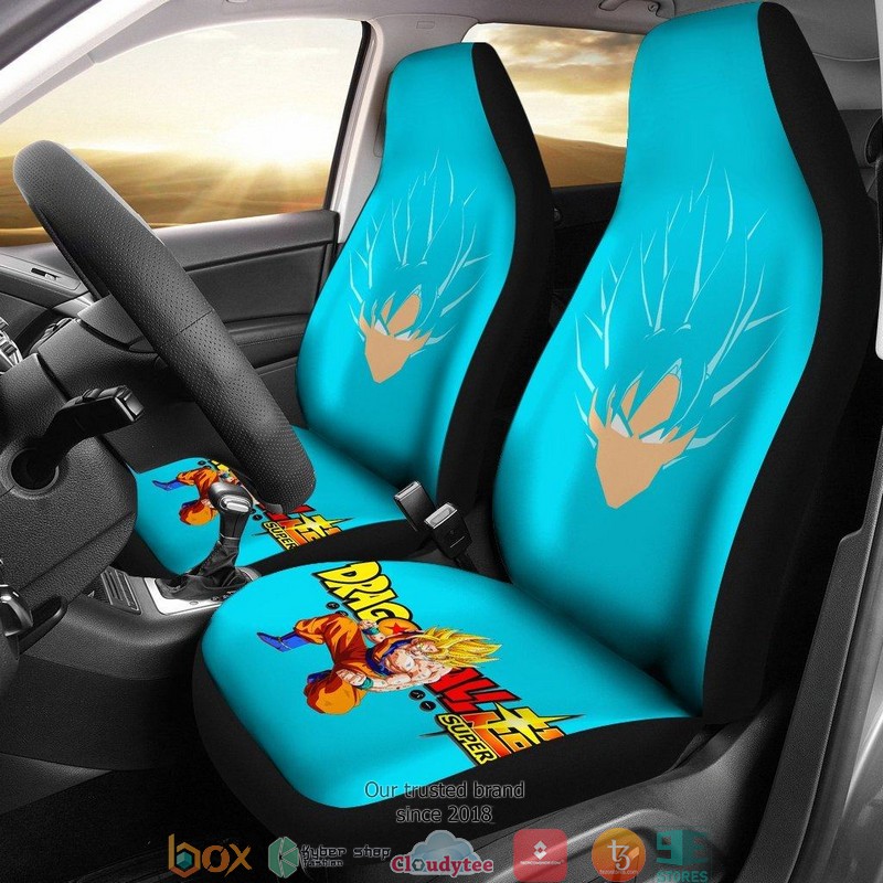 BEST Goku Power Blue Minimal Car Seat Covers 9