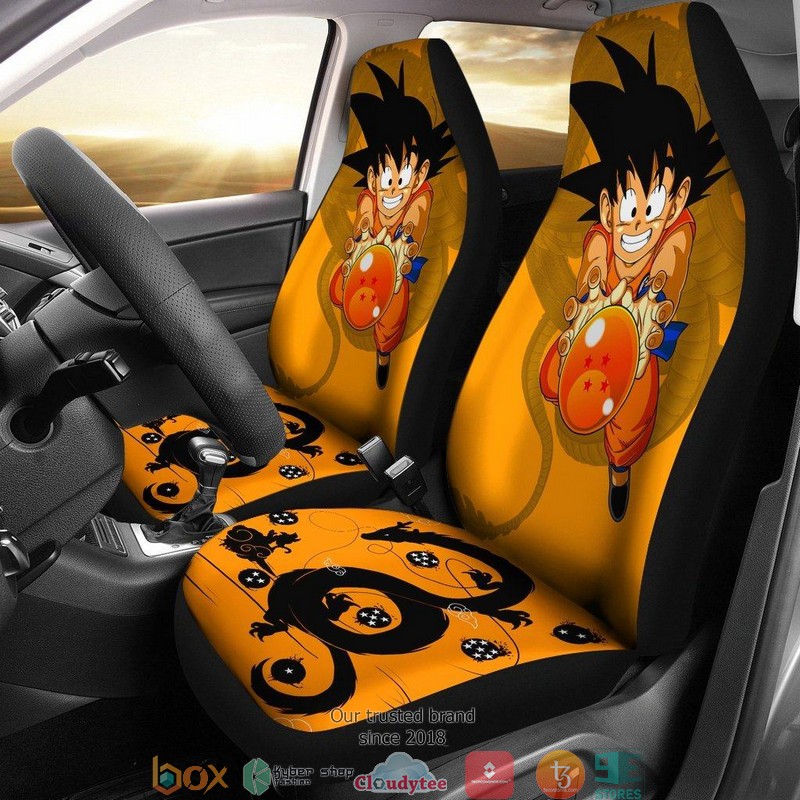 BEST Goku With Dragon Background Car Seat Covers 9