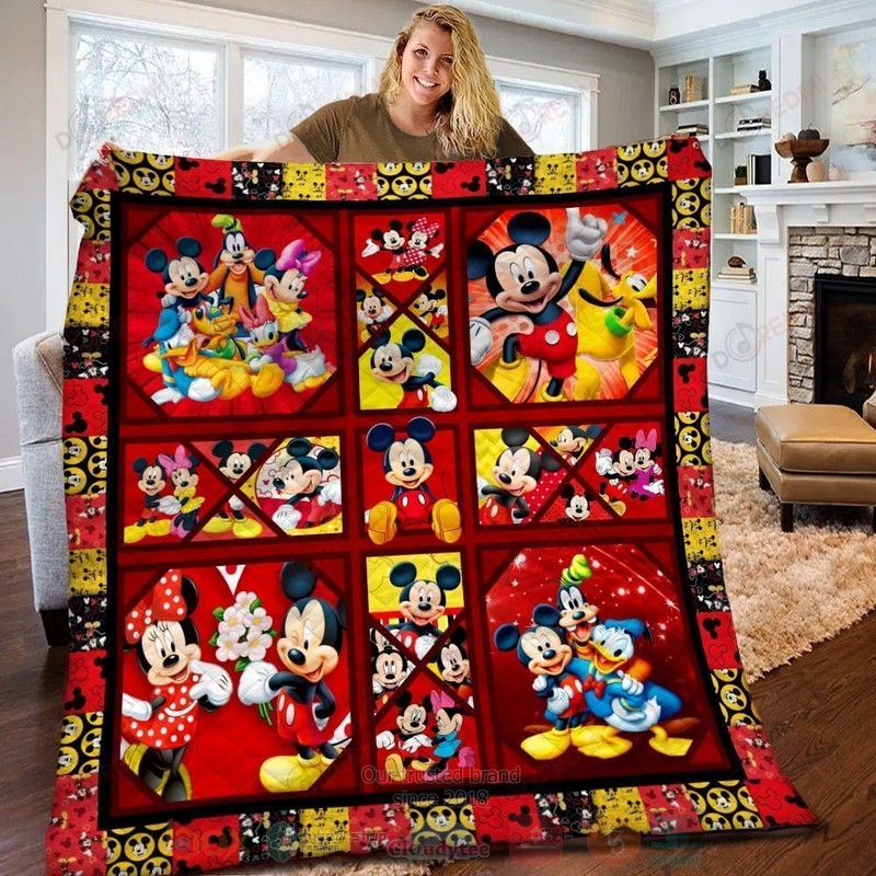 HOT Good Friends Mickey Mouse DIsney Luxury Quilt 5