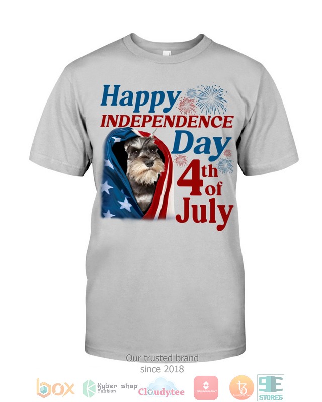 NEW Grey Miniature Schnauzer Happy Independence Day 4th Of July Hoodie, Shirt 46