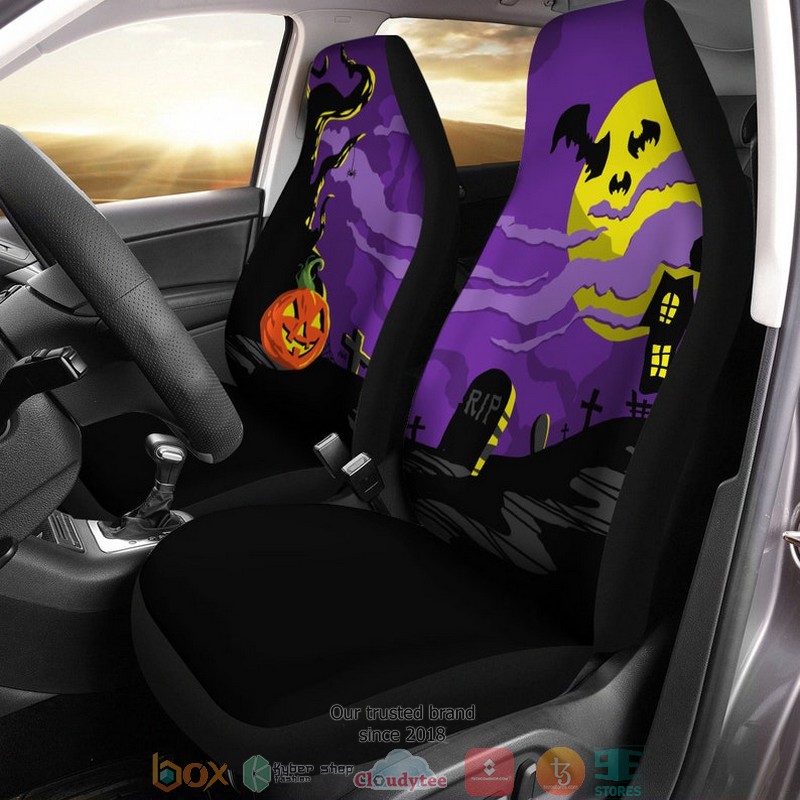 BEST Halloween Bats Spooky Halloween Car Seat Cover 4