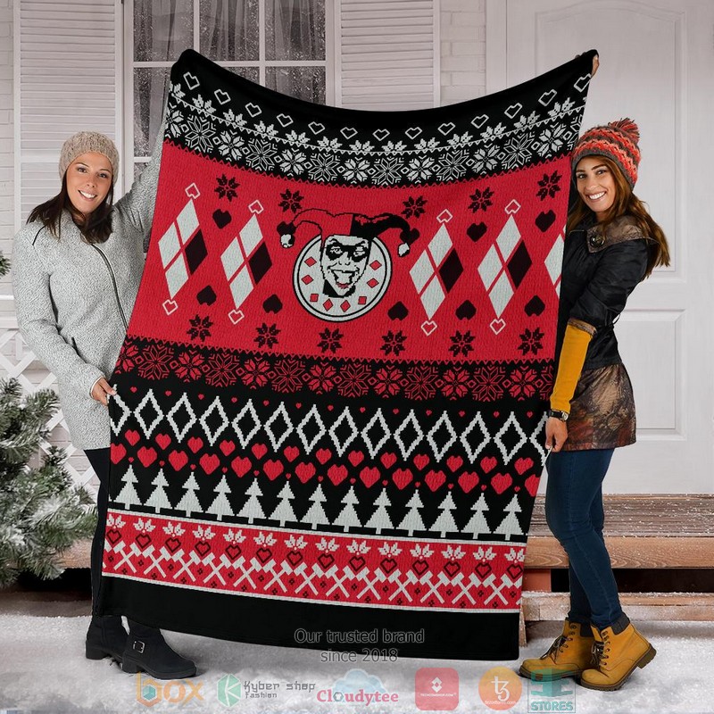BEST Harley Quinn Sign Christmas Soft Blanket 16