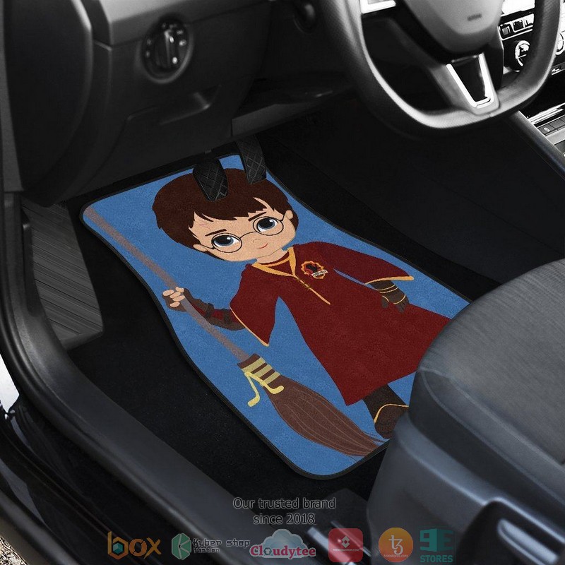 BEST Harry Potter Chibi Potter Potter Muscles Artwork Blue Car Floor Mat 7
