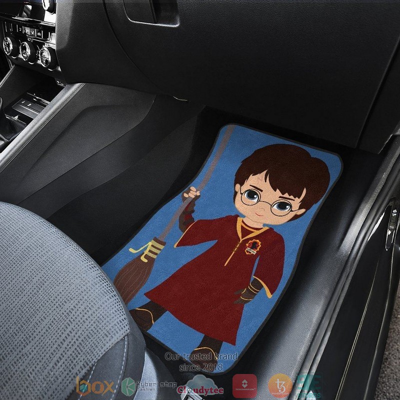 BEST Harry Potter Chibi Potter Potter Muscles Artwork Blue Car Floor Mat 4