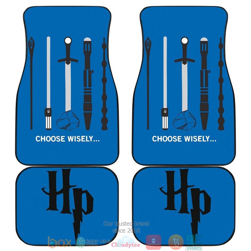 BEST Harry Potter Chibi Potter Potter Muscles Artwork Blue Car Floor Mat 11