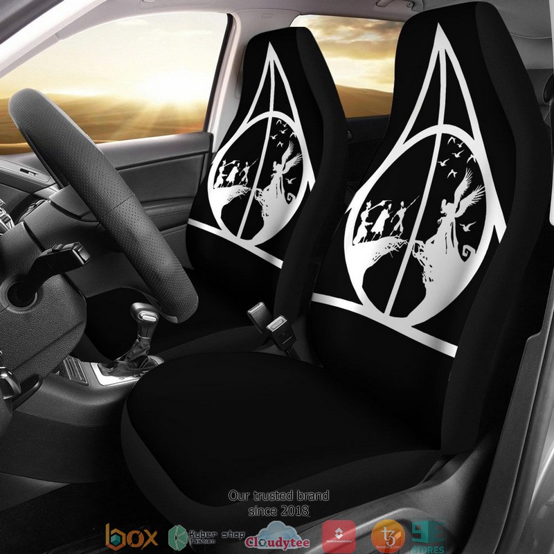 BEST Harry Potter Harry Potter Art Deadly Hallows Movie Car Seat Covers 8