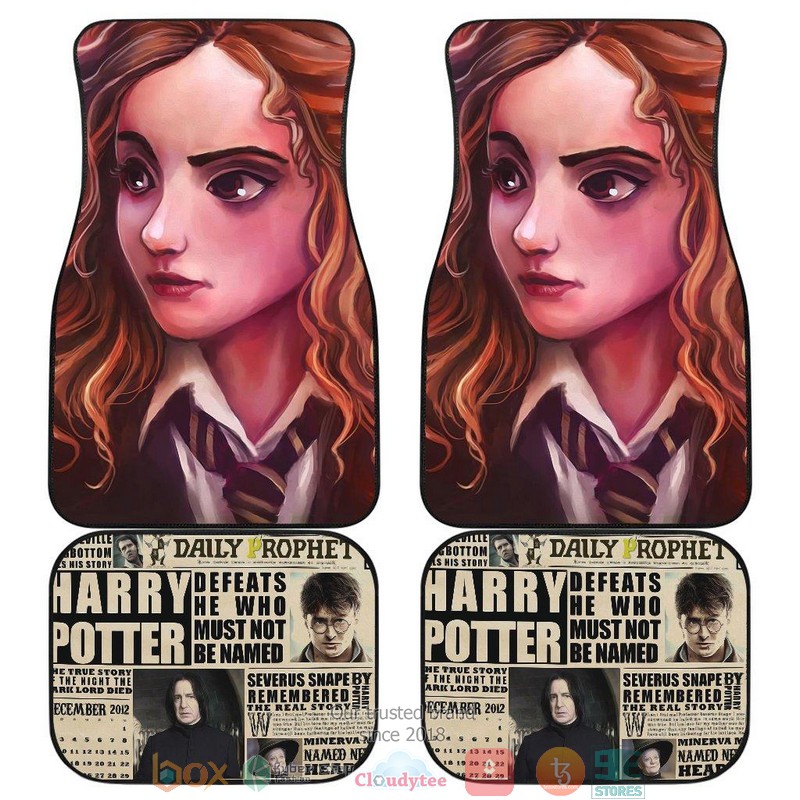 BEST Harry Potter Hermione Face Beauty Cheetah Artwork Car Floor Mat 1