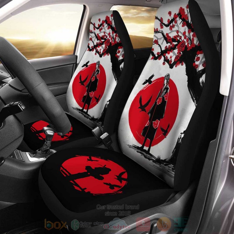 HOT Itachi Akatsuki Japan Style Naruto Anime 3D Seat Car Cover 8