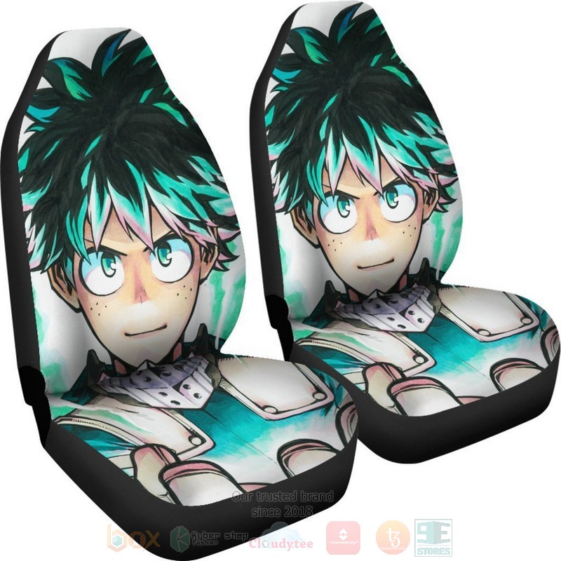 HOT Izuku Midoriya Anime Art Car Seat Cover 4 HOT Izuku Midoriya Anime Art Car Seat Cover - Image 4