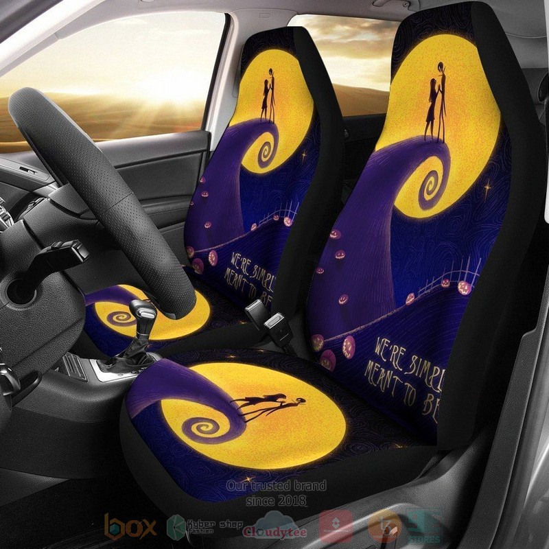 BEST Jack Skellington And Sally We're Simply meant to be Car Seat Covers 8