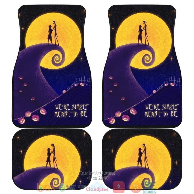 BEST Jack Skellington And Sally We're simply meant to be Car Floor Mat 1