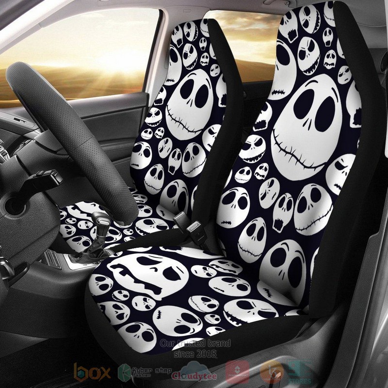 BEST Jack Skellington Face pattern Car Seat Covers 8