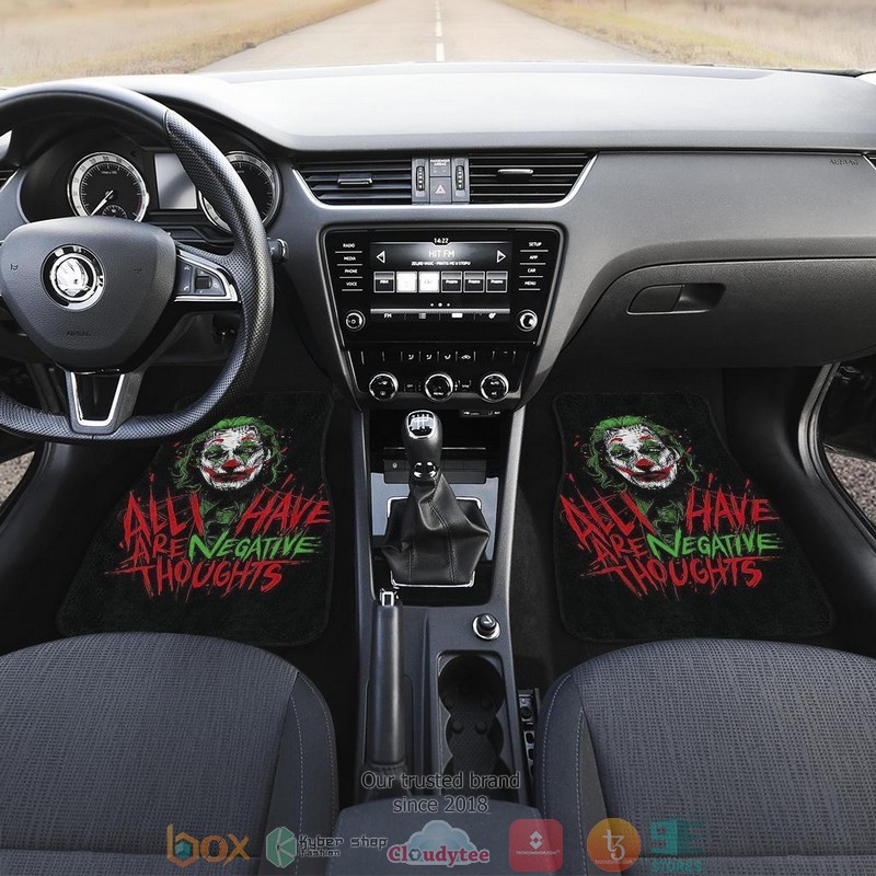 BEST Joker Suicide Squad Movie All I Have Are Negative Thoughts Car Floor Mat 2