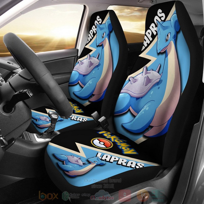 HOT Lapras Anime Pokemon 3D Seat Car Cover 9