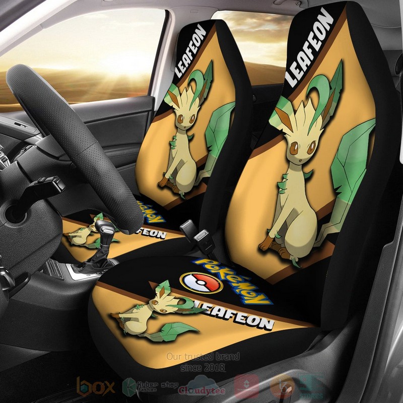 HOT Leafeon Anime Pokemon 3D Seat Car Cover 9