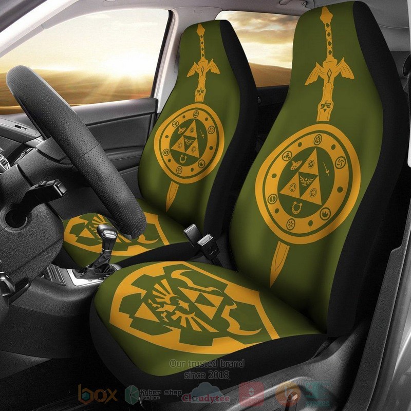 HOT Legend of Zelda All Characters, Green Car Seat Cover 9