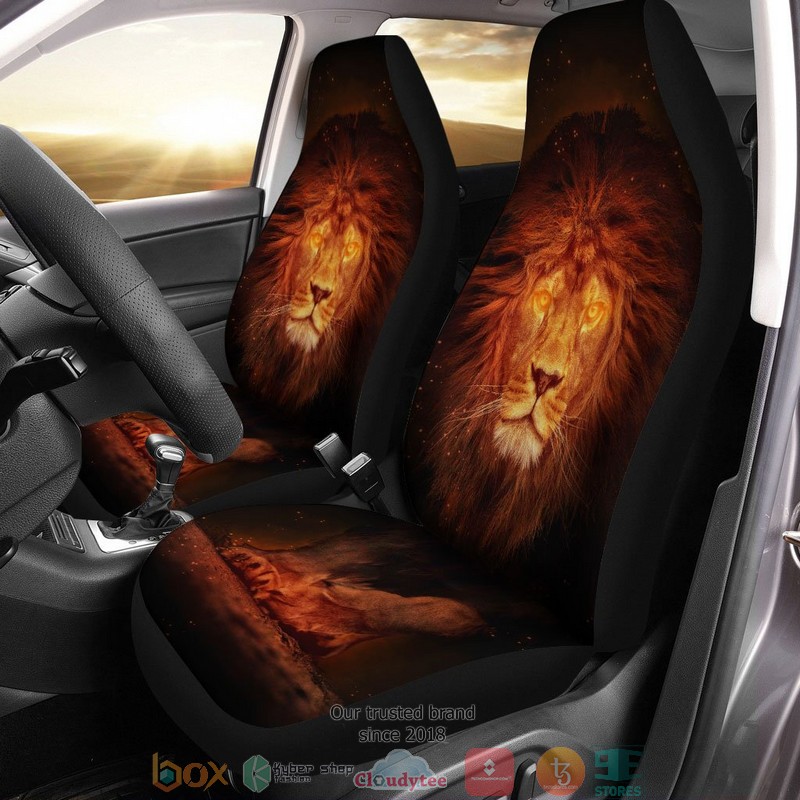 BEST Lion And Tiger Burn Car Seat Cover 6