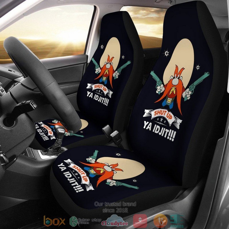 BEST Looney Tunes Yosemite Sam Looney Shut Up Car Seat Cover 12