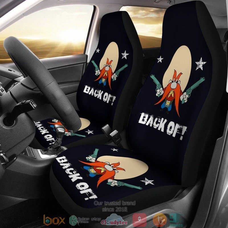BEST Looney Tunes Yosemite Sam Looney Tunes with Guns Car Seat Cover 1
