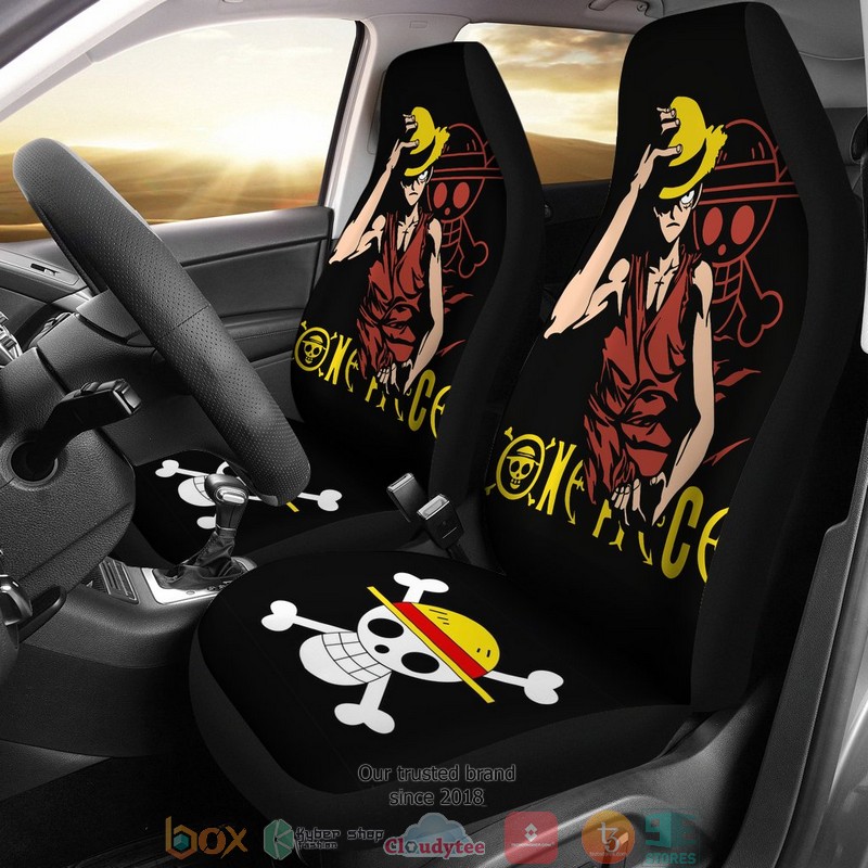 BEST Luffy One Piece Black Car Seat Cover 8
