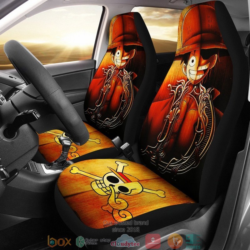 BEST Luffy Skull One Piece Car Seat Cover 8
