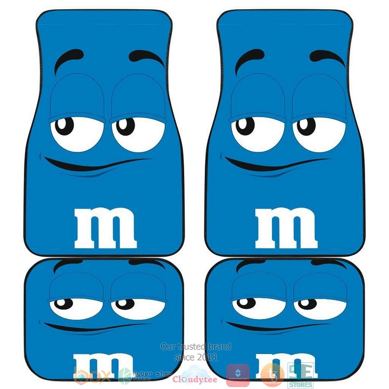 BEST M&M Blue Chocolate Car Floor Mats 1