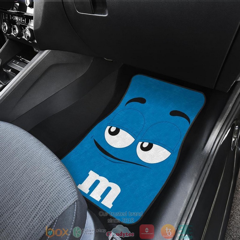 BEST M&M Blue Chocolate Car Floor Mats 4