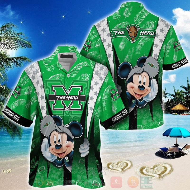 HOT Marshall Thundering Herd Mickey Mouse 3D Tropical Shirt 1