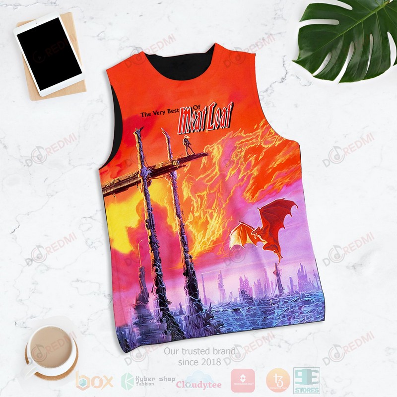 HOT Meat Loaf Hell in a Handbasket 3D Tank Top 2