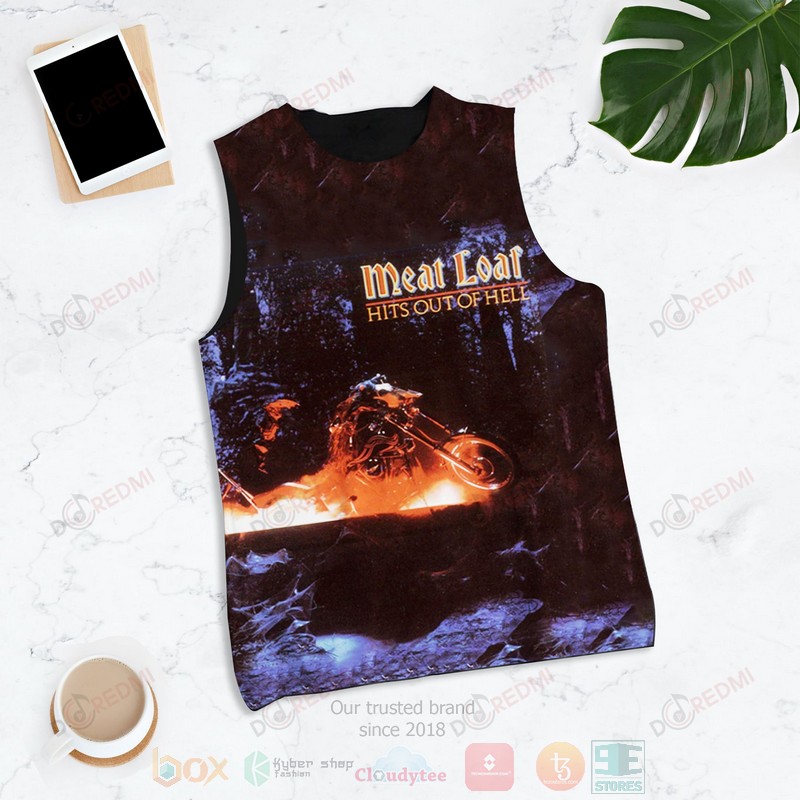 HOT Meat Loaf Hit out of hell 3D Tank Top 6