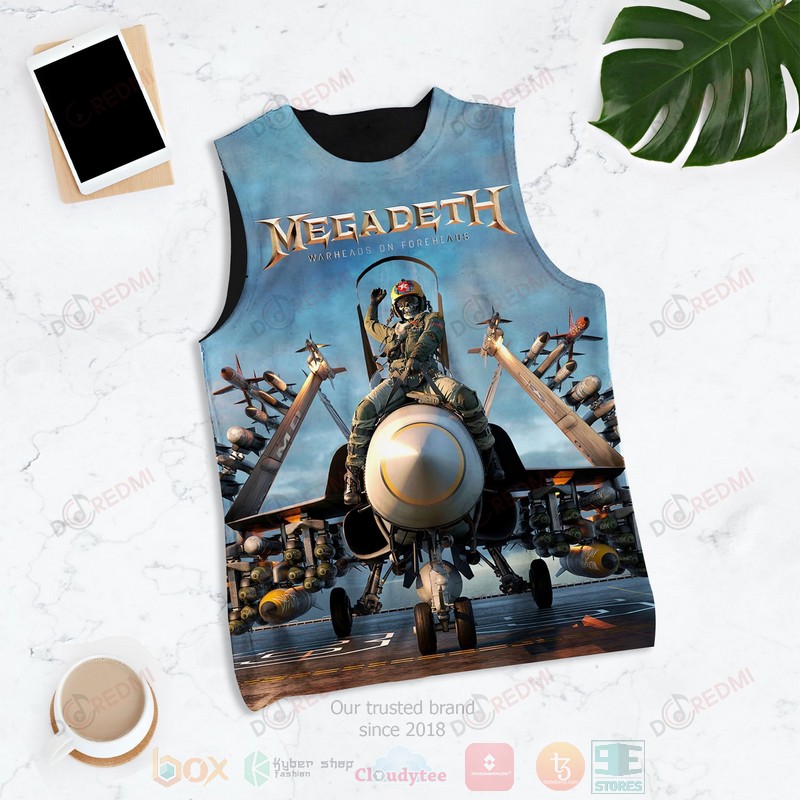 HOT Megadeth Warheads on Foreheads 3D Tank Top 1